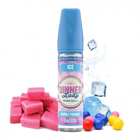 E-LIQUIDE BUBBLE TROUBLE ICE 0% SUCRALOSE - 50ML - DINNER LADY
