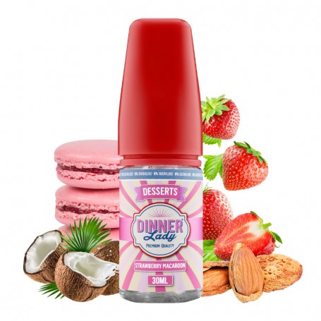 CONCENTRE STRAWBERRY MACAROON 0% SUCRALOSE - 30ML - DINNER LADY